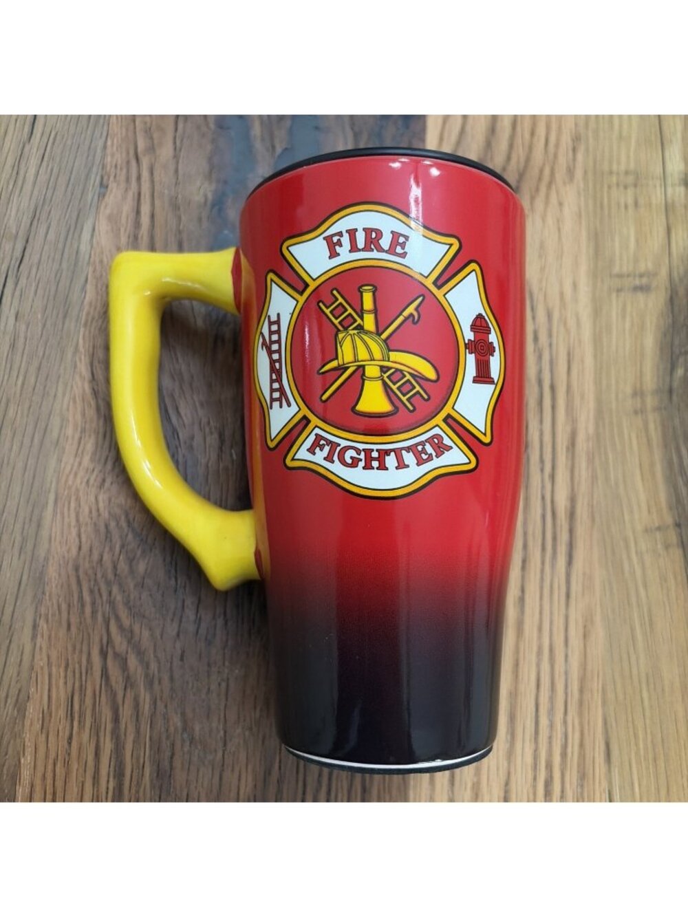 Fire Fighter Coffee Mug With Lid Spoontiques